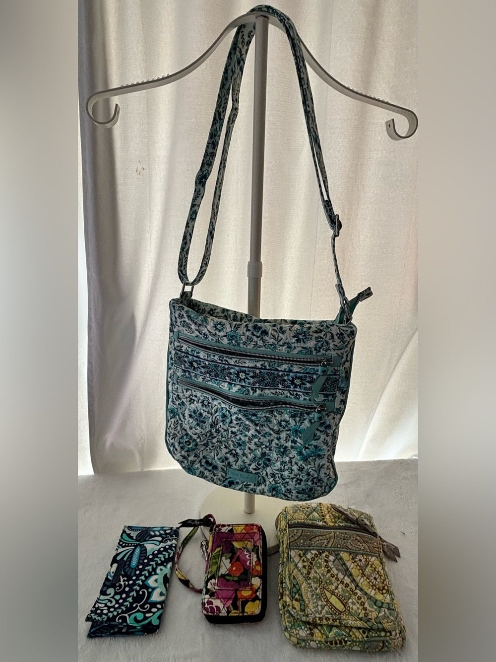 Vera Bradley Bag Wallet pouch and Check cover Bundle